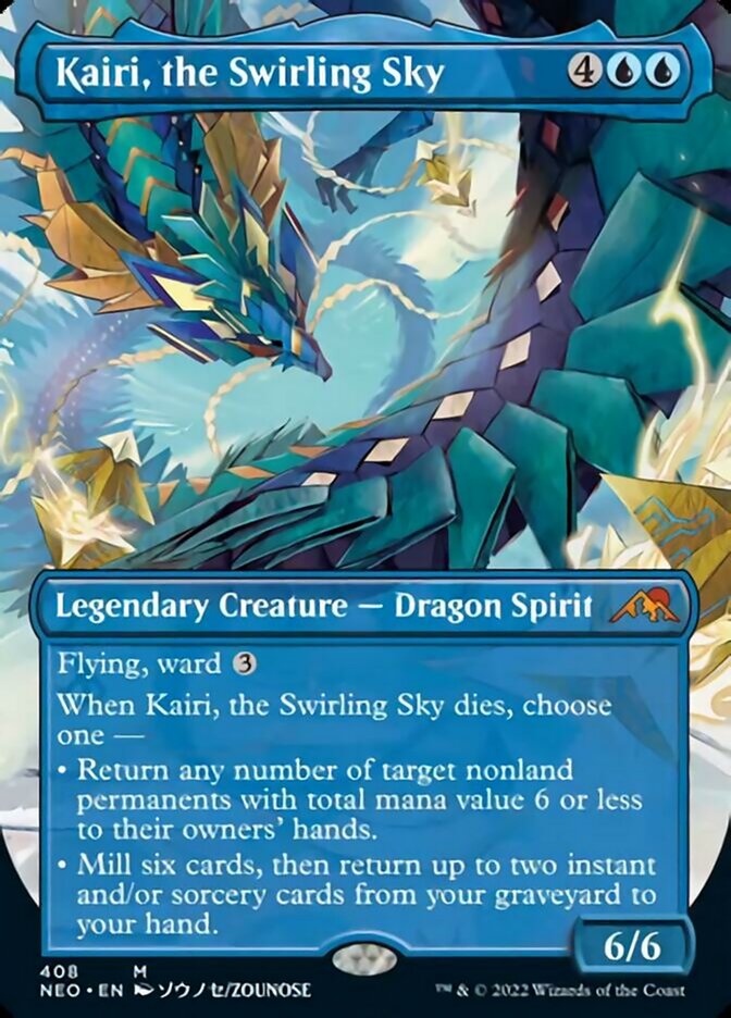 Kairi, the Swirling Sky (Borderless Alternate Art) [Kamigawa: Neon Dynasty] | Deep Dive Games St. Marys