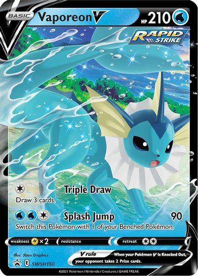 Vaporeon V (SWSH150) [Sword & Shield: Black Star Promos] | Deep Dive Games St. Marys