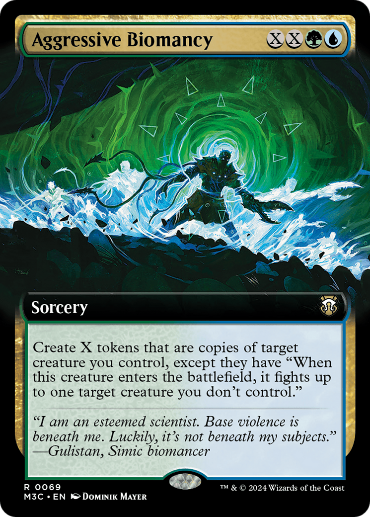 Aggressive Biomancy (Extended Art) (Ripple Foil) [Modern Horizons 3 Commander] | Deep Dive Games St. Marys