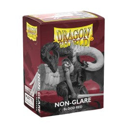 Dragon Shield Sleeves: Standard Matte Non-Glare - Blood Red 100CT | Deep Dive Games St. Marys