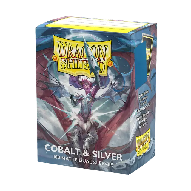 Cobalt & Silver - Matte Dual Sleeves | Deep Dive Games St. Marys
