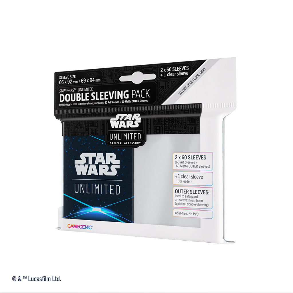 STAR WARS: UNLIMITED ART SLEEVES DOUBLE SLEEVING PACK - SPACE BLUE | Deep Dive Games St. Marys