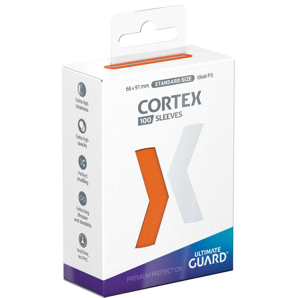 Ultimate Guard Cortex Glossy 100 Count Sleeves: Orange | Deep Dive Games St. Marys