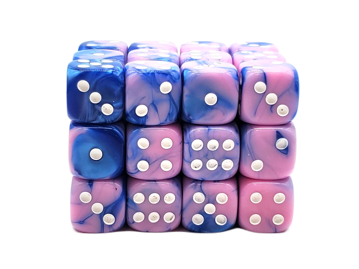 Old School 36ct 12mm D6 Dice Set: Vorpal - Blue & Pink | Deep Dive Games St. Marys