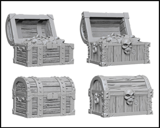 Deep Cuts Unpainted Miniatures: W02 Chests | Deep Dive Games St. Marys