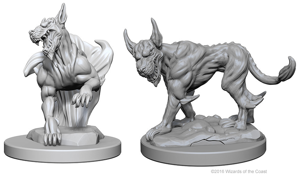 Dungeons & Dragons: Nolzur's Marvelous Unpainted Miniatures - W01 Blink Dogs | Deep Dive Games St. Marys