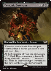 Demonic Covenant (Extended Art) [Duskmourn: House of Horror Commander] | Deep Dive Games St. Marys