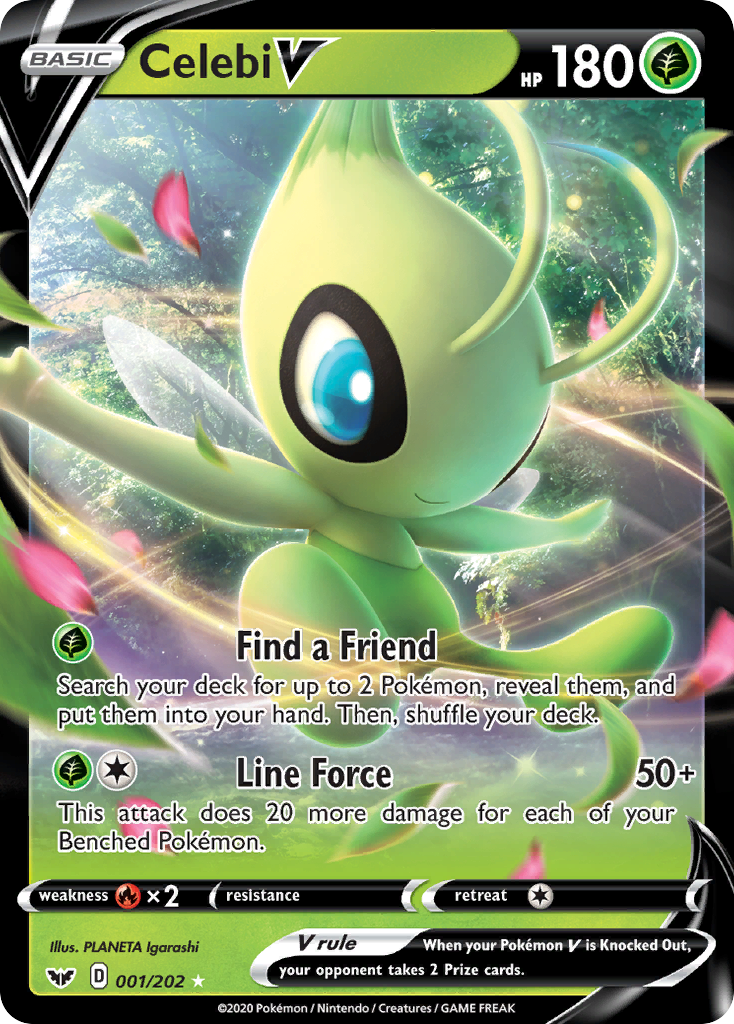 Celebi V (001/202) [Sword & Shield: Base Set] | Deep Dive Games St. Marys