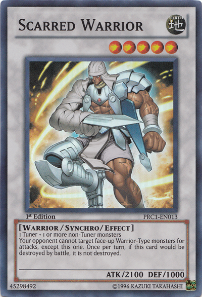 Scarred Warrior [PRC1-EN013] Super Rare | Deep Dive Games St. Marys