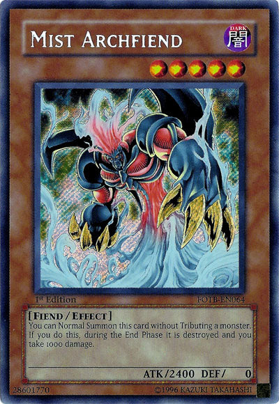 Mist Archfiend [FOTB-EN064] Secret Rare | Deep Dive Games St. Marys