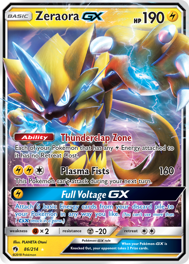 Zeraora GX (86/214) [Sun & Moon: Lost Thunder] | Deep Dive Games St. Marys