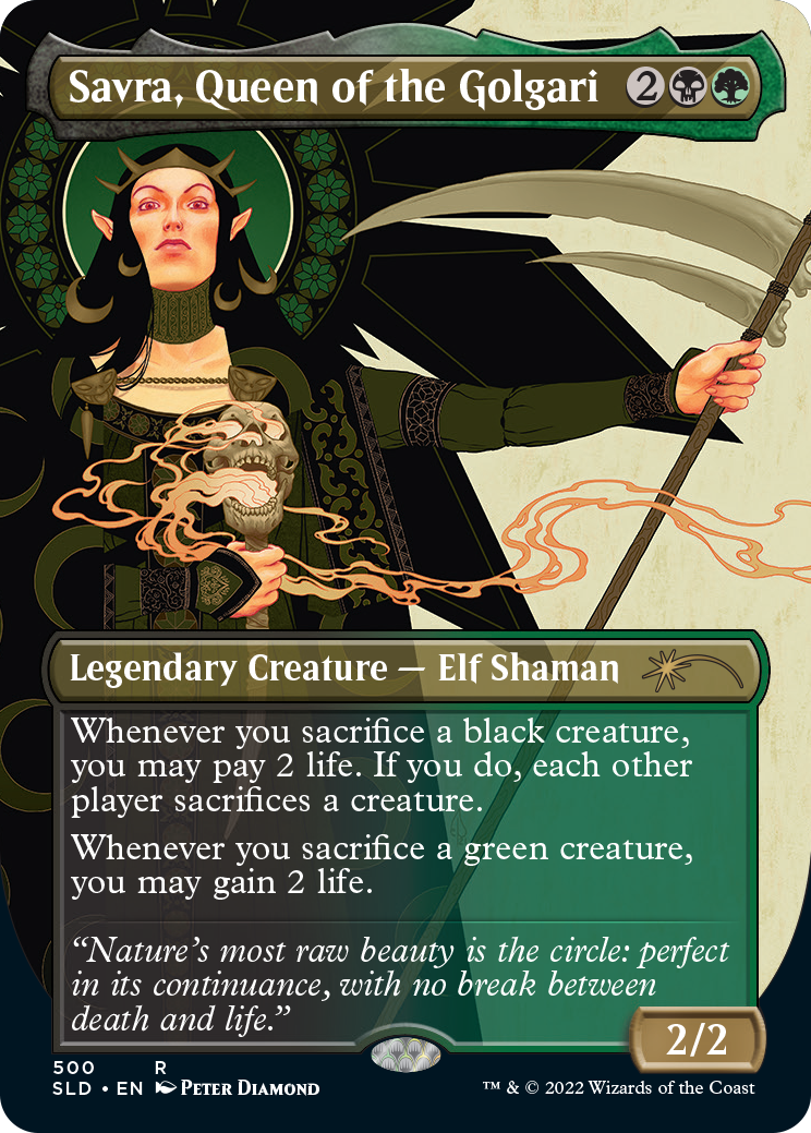 Savra, Queen of the Golgari (Borderless) [Secret Lair Drop Series] | Deep Dive Games St. Marys