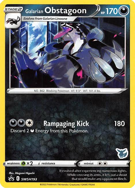 Galarian Obstagoon (SWSH193) (Eevee Deck) [Battle Academy 2022] | Deep Dive Games St. Marys