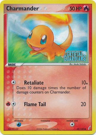 Charmander (48/100) (Stamped) [EX: Crystal Guardians] | Deep Dive Games St. Marys