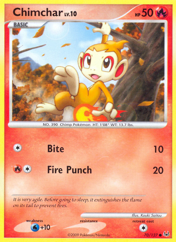 Chimchar (70/127) [Platinum: Base Set] | Deep Dive Games St. Marys