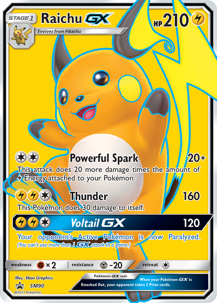 Raichu GX (SM90) [Sun & Moon: Black Star Promos] | Deep Dive Games St. Marys