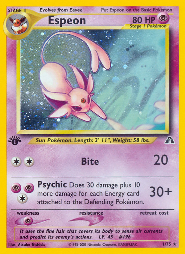 Espeon (1/75) [Neo Discovery 1st Edition] | Deep Dive Games St. Marys