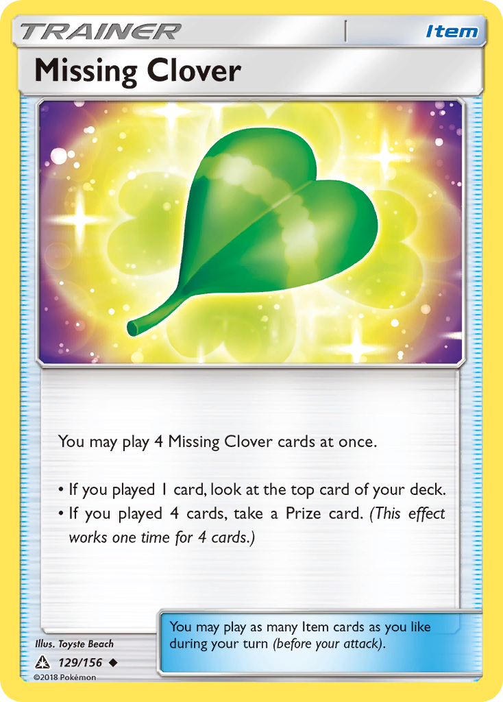 Missing Clover (129/156) [Sun & Moon: Ultra Prism] | Deep Dive Games St. Marys