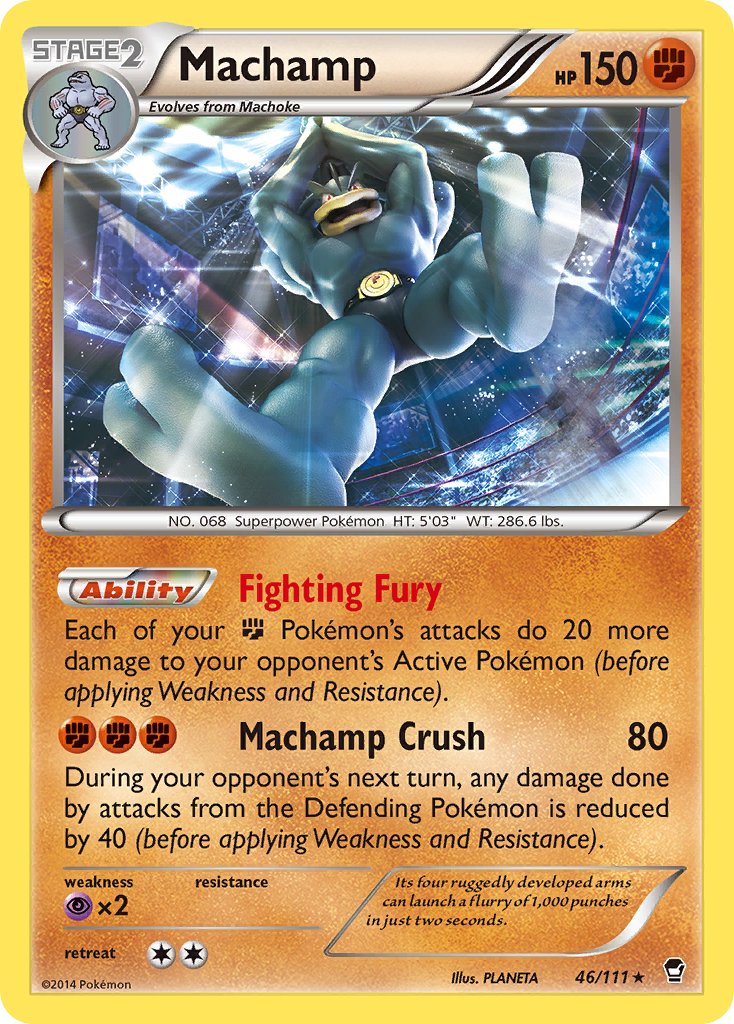 Machamp (46/111) (Cosmos Holo) (Blister Exclusive) [XY: Furious Fists] | Deep Dive Games St. Marys