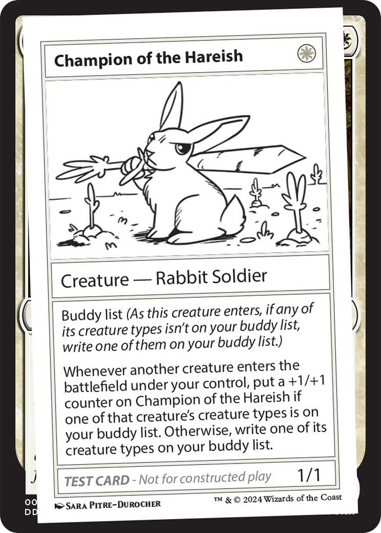 Champion of the Hareish [Mystery Booster 2 Playtest Cards] | Deep Dive Games St. Marys