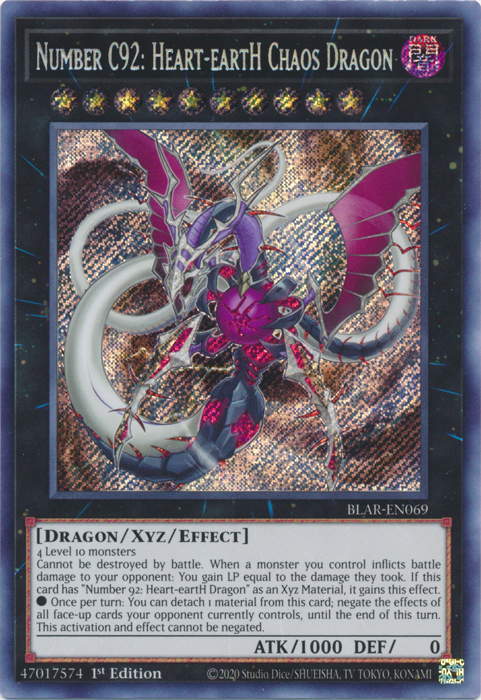 Number C92: Heart-eartH Chaos Dragon [BLAR-EN069] Secret Rare | Deep Dive Games St. Marys