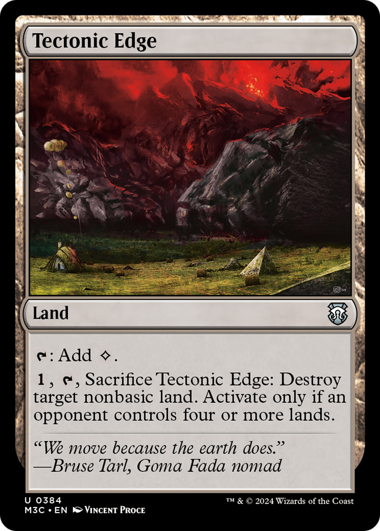 Tectonic Edge (Ripple Foil) [Modern Horizons 3 Commander] | Deep Dive Games St. Marys