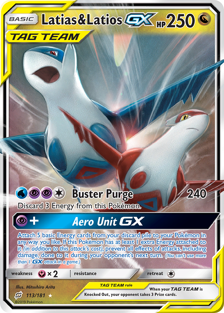 Latias & Latios GX (113/181) [Sun & Moon: Team Up] | Deep Dive Games St. Marys