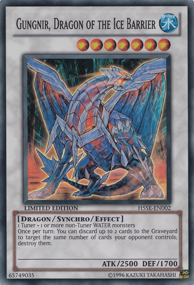 Gungnir, Dragon of the Ice Barrier [H5SE-EN002] Super Rare | Deep Dive Games St. Marys