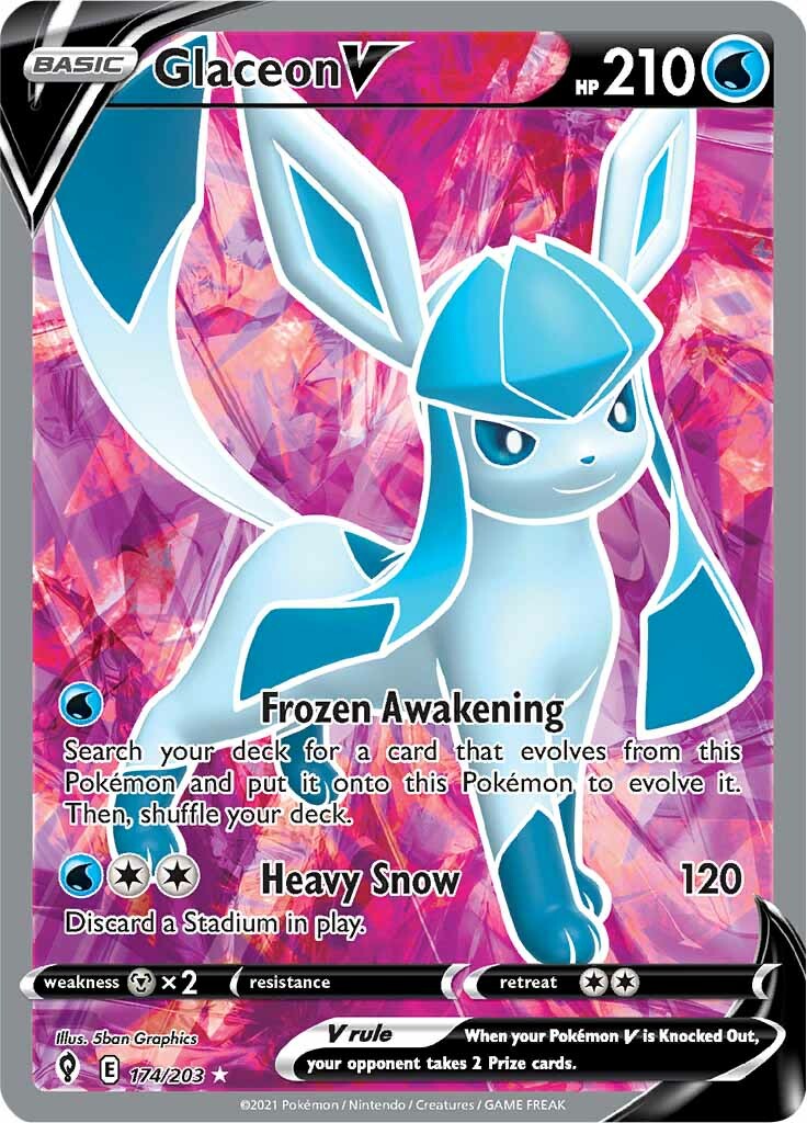 Glaceon V (174/203) [Sword & Shield: Evolving Skies] | Deep Dive Games St. Marys