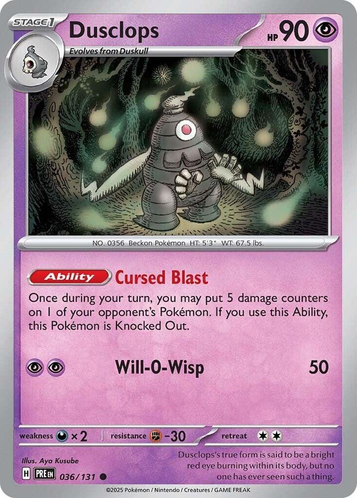 Dusclops (036/131) [Scarlet & Violet: Prismatic Evolutions] | Deep Dive Games St. Marys
