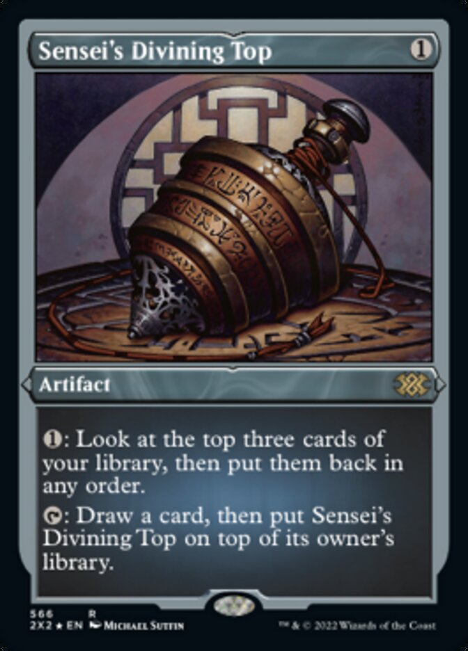 Sensei's Divining Top (Foil Etched) [Double Masters 2022] | Deep Dive Games St. Marys