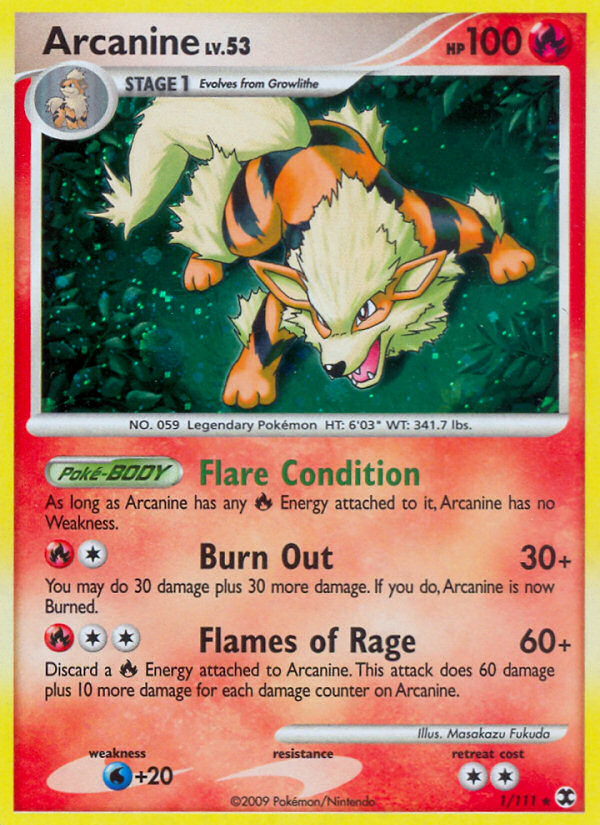 Arcanine (1/111) [Platinum: Rising Rivals] | Deep Dive Games St. Marys