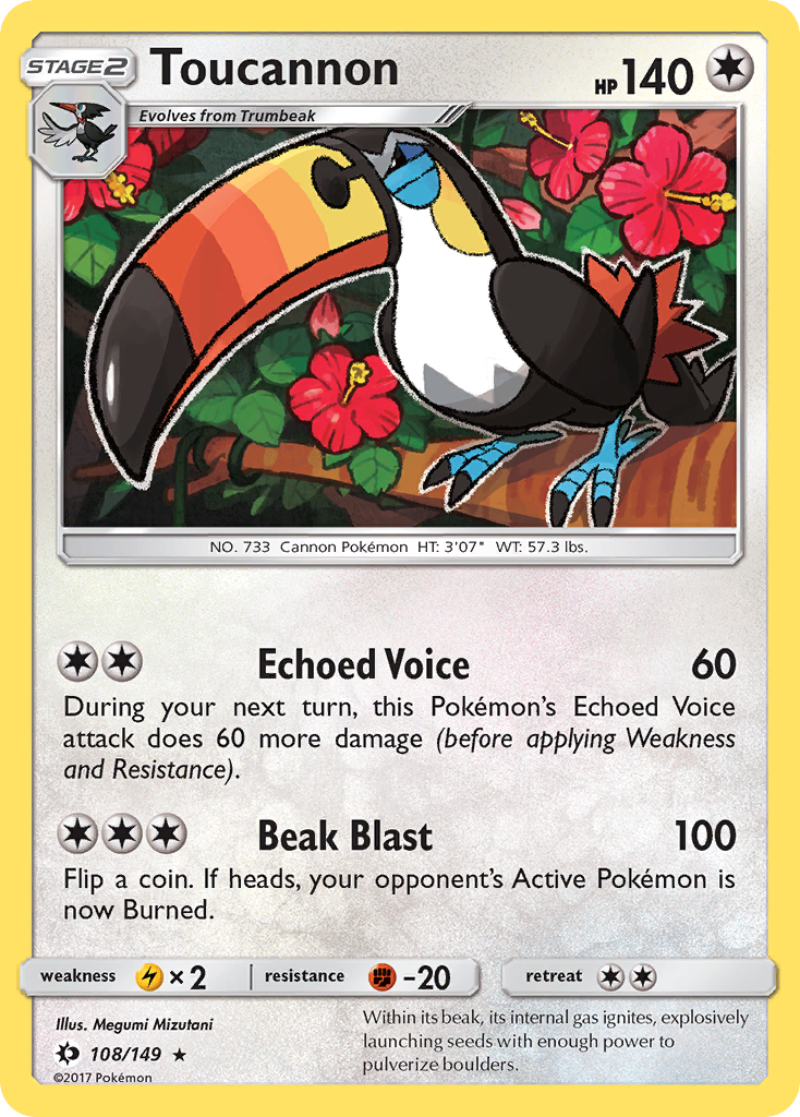 Toucannon (108/149) [Sun & Moon: Base Set] | Deep Dive Games St. Marys