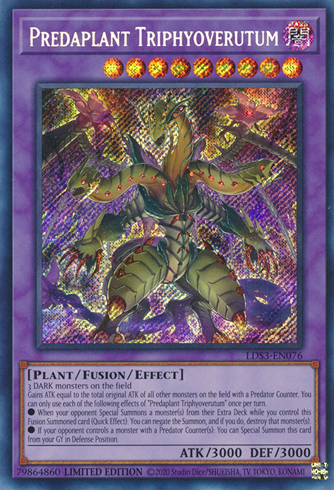 Predaplant Triphyoverutum [LDS3-EN076] Secret Rare | Deep Dive Games St. Marys