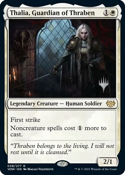 Thalia, Guardian of Thraben (Promo Pack) [Innistrad: Crimson Vow Promos] | Deep Dive Games St. Marys