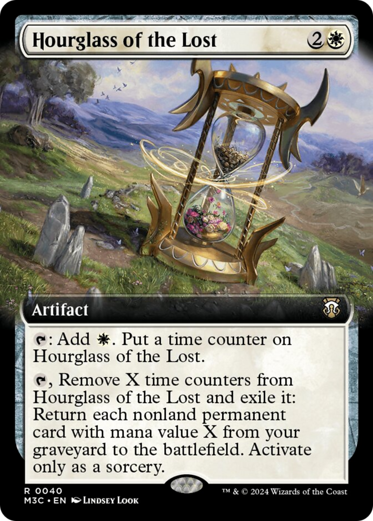 Hourglass of the Lost (Extended Art) (Ripple Foil) [Modern Horizons 3 Commander] | Deep Dive Games St. Marys