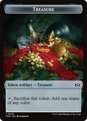 Treasure // Zombie Druid Double-Sided Token [Tarkir: Dragonstorm Tokens] | Deep Dive Games St. Marys