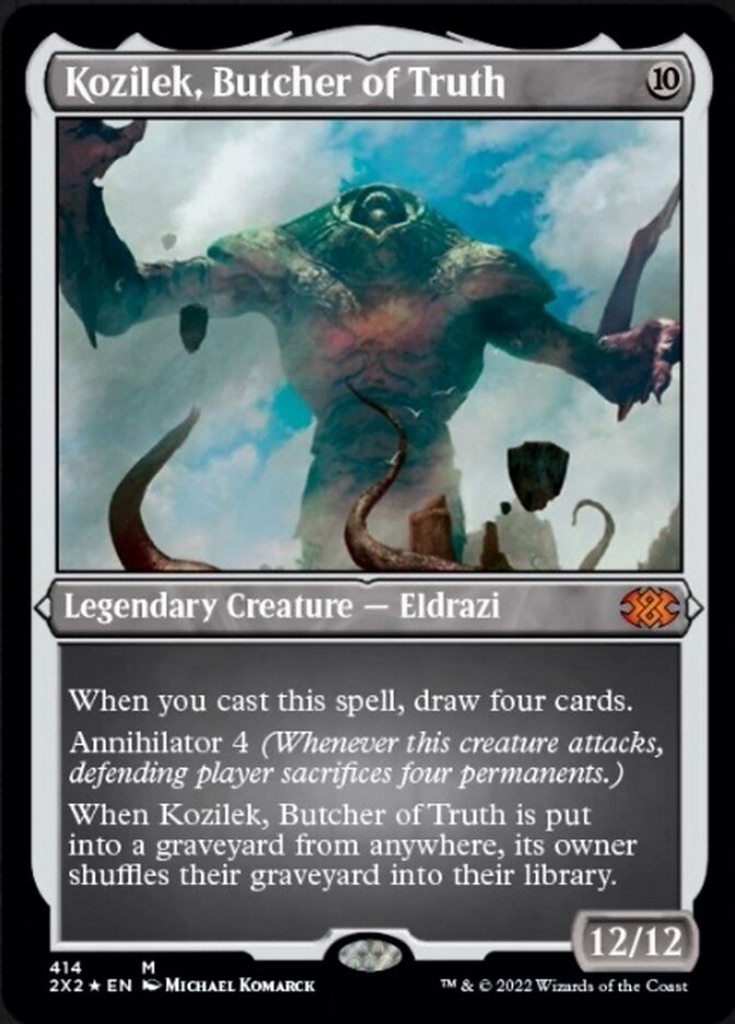 Kozilek, Butcher of Truth (Foil Etched) [Double Masters 2022] | Deep Dive Games St. Marys