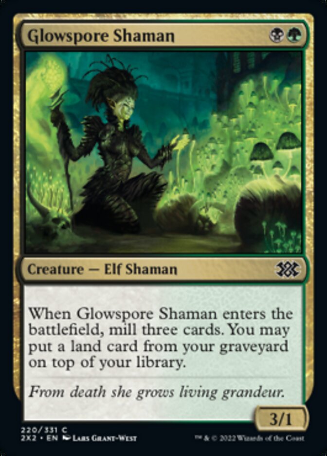 Glowspore Shaman [Double Masters 2022] | Deep Dive Games St. Marys