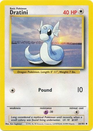 Dratini (26/102) [Base Set Unlimited] | Deep Dive Games St. Marys