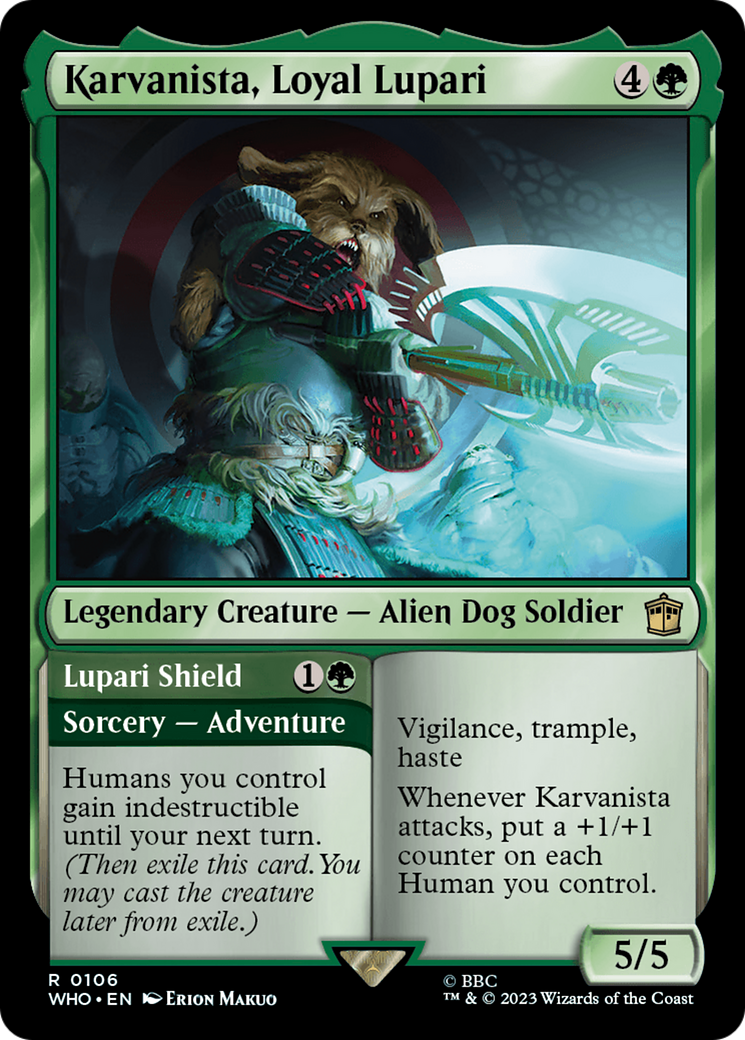 Karvanista, Loyal Lupari // Lupari Shield [Doctor Who] | Deep Dive Games St. Marys