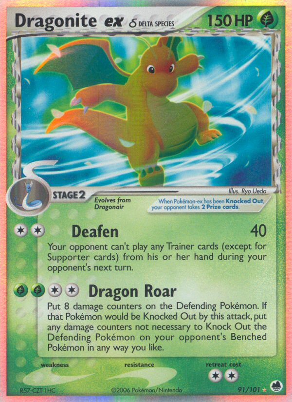 Dragonite ex (91/101) (Delta Species) [EX: Dragon Frontiers] | Deep Dive Games St. Marys