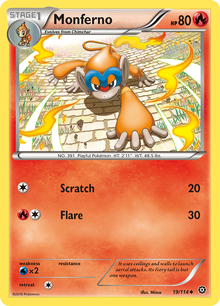 Monferno (19/114) [XY: Steam Siege] | Deep Dive Games St. Marys