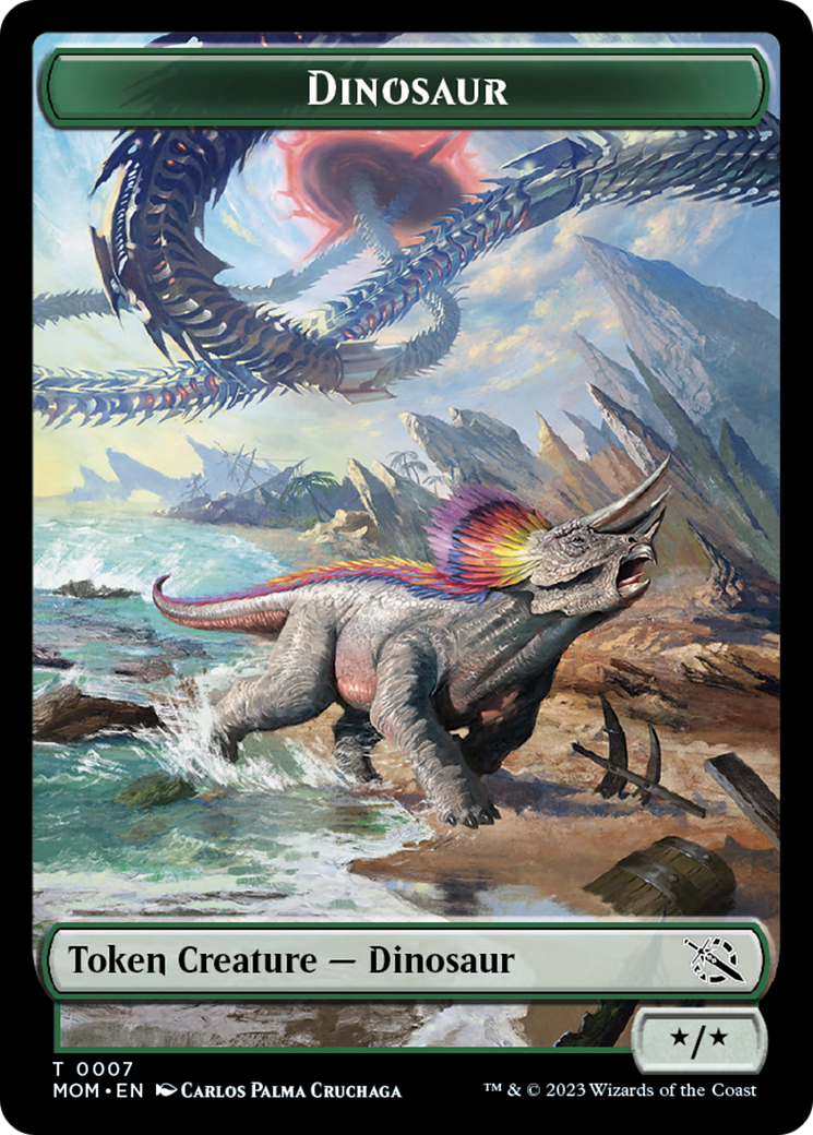 Treasure (21) // Dinosaur Double-Sided Token [March of the Machine Tokens] | Deep Dive Games St. Marys