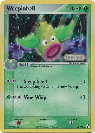 Weepinbell (47/92) (Stamped) [EX: Legend Maker] | Deep Dive Games St. Marys