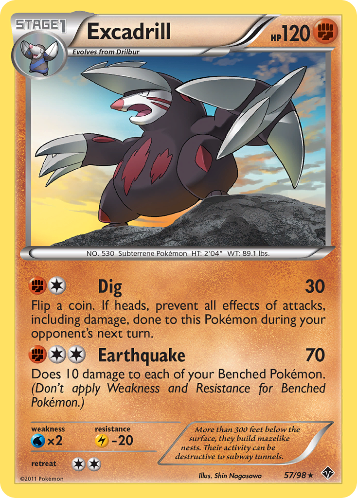 Excadrill (57/98) [Black & White: Emerging Powers] | Deep Dive Games St. Marys