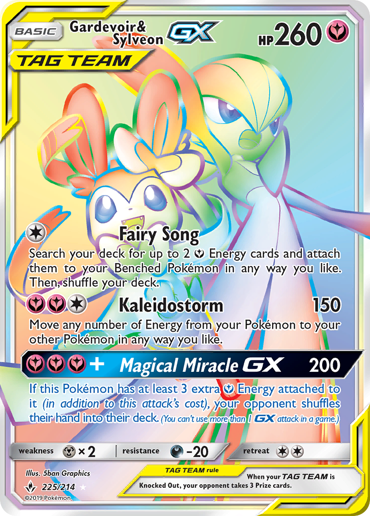 Gardevoir & Sylveon GX (225/214) [Sun & Moon: Unbroken Bonds] | Deep Dive Games St. Marys