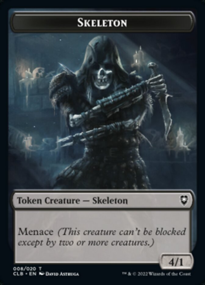 Skeleton Token [Commander Legends: Battle for Baldur's Gate Tokens] | Deep Dive Games St. Marys