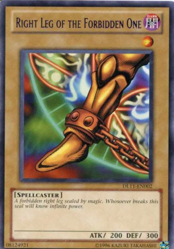 Right Leg of the Forbidden One (Red) [DL11-EN002] Rare | Deep Dive Games St. Marys