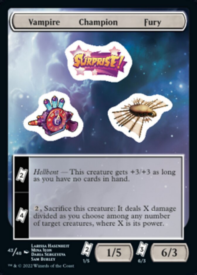 Vampire Champion Fury [Unfinity Stickers] | Deep Dive Games St. Marys